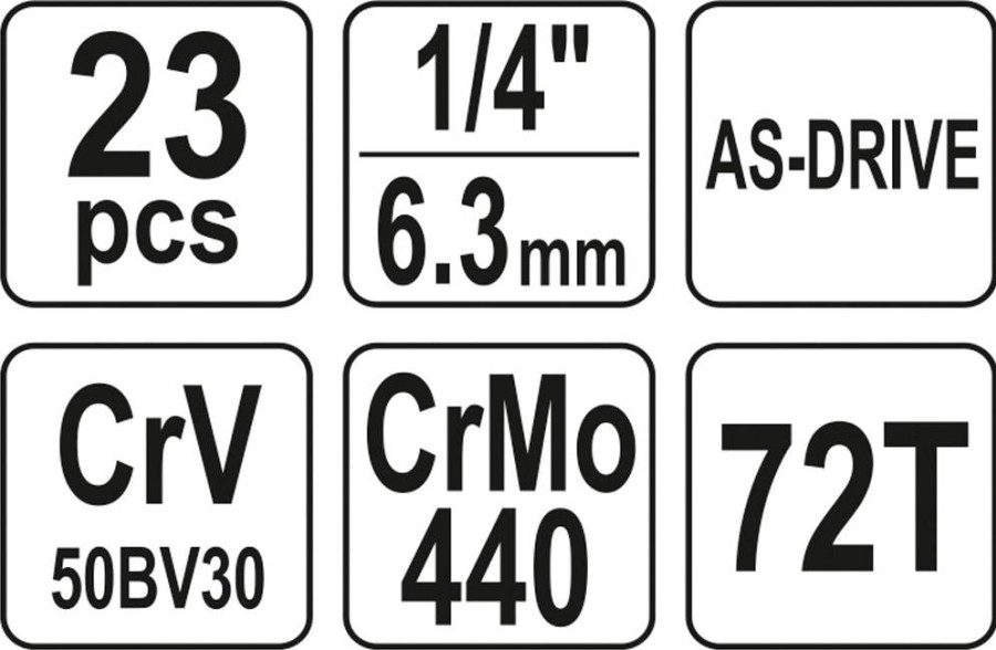 YATO key set 14451