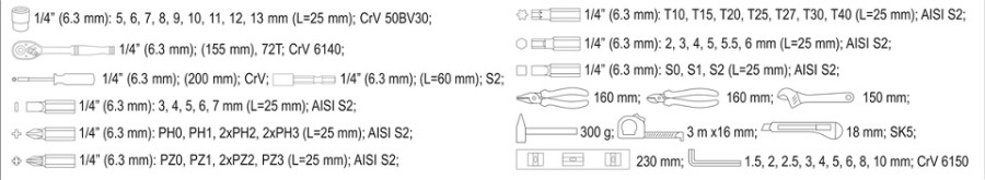 YATO tool kit 38920-1